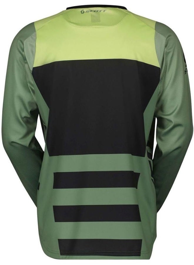 Scott Scott Evo Race MX Motocross Jersey/DH Cycling Jersey Green/Black 2024  - Image 2
