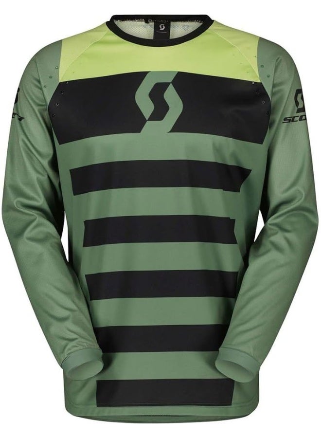 Scott Scott Evo Race MX Motocross Jersey/DH Cycling Jersey Green/Black 2024  - Image 1