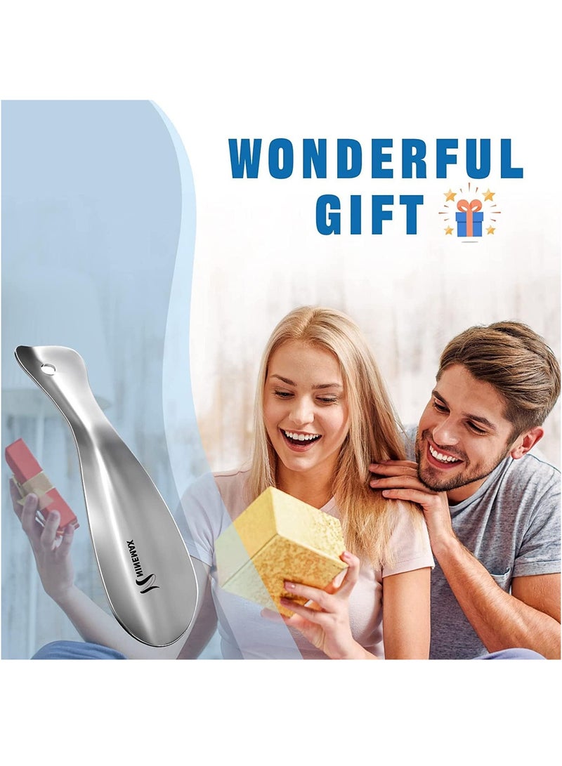 ECVV Stainless Steel Shoe Horn for Seniors Pregnant Elderly Back Pain, Small Handheld Pocket Shoehorn for Travel Use, for Men and Women  - Image 5