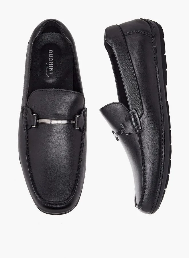 دوتشيني Men Horsebit Accent Leather Loafers