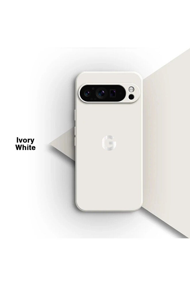 Google Pixel 10 Pro Lvory White Original Liquid Silicone Wireless Charging Phone Case For Google Pix