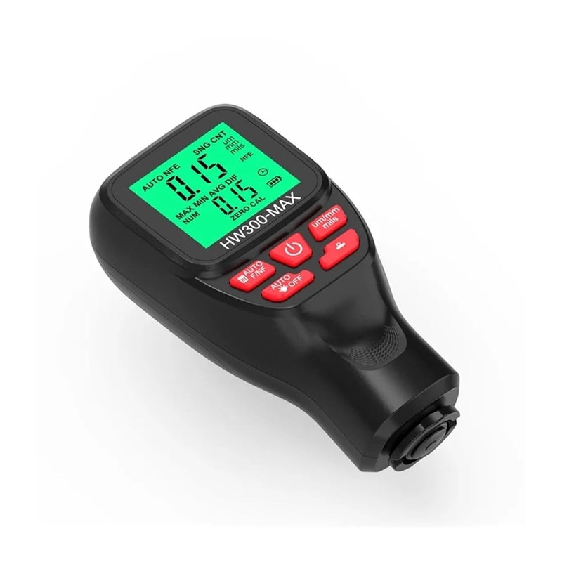 HW300 MAX 0 2000UM Coating Thickness Gauge Car Paint Film Tester Easy to Use Black - Image 1
