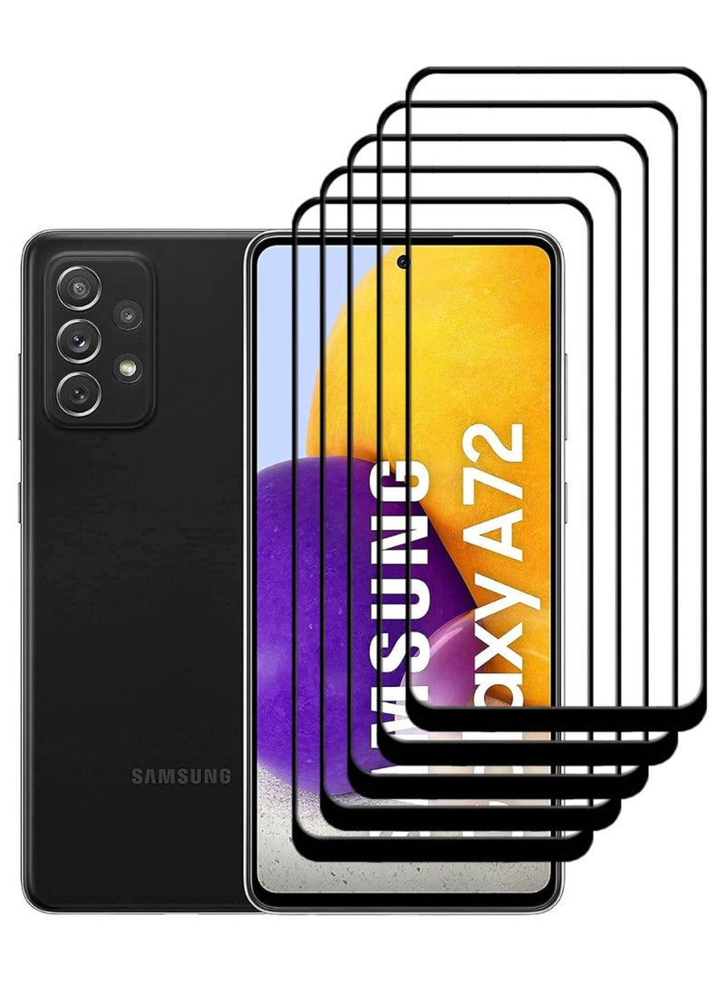 ACLIX 5 Pieces Antistatic ESD Dustproof Premium Quality High Definition Tempered Glass Screen Protector Designed For Samsung Galaxy A72 - Image 1