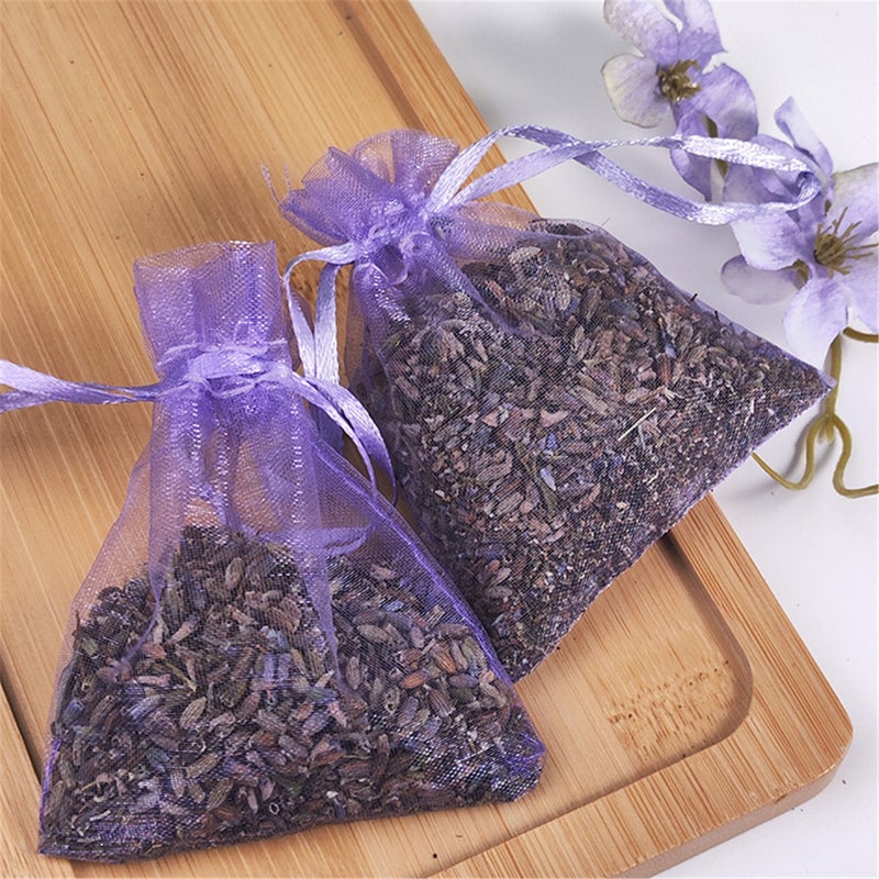 5g Mesh Bag Dried Lavender Sachets, Natural Lavender Fragrance Bags for Car, Wardrobe & Shoe Cabinet Deodorizer, Air Freshener,5 Pack - Image 5