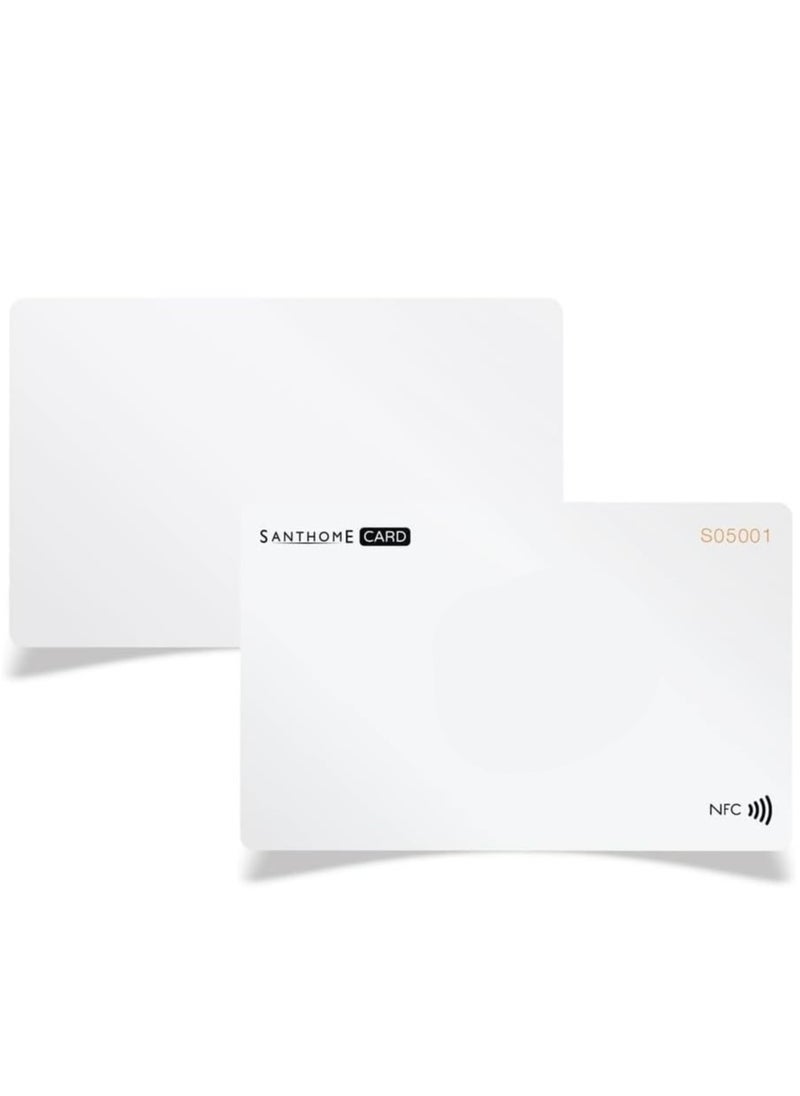 SANTHOME - Smart Digital NFC Business Card for Instant Contact and Social Media iOS and Android Electronic Business Card White - Image 1