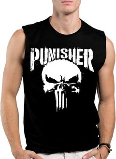 Rock&Roll Punisher Black Cut Sleeve / Sleeveless Men's T-Shirt  - Image 1