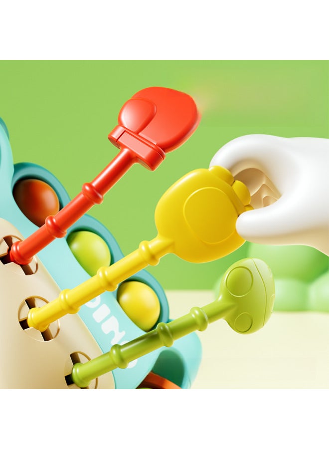 Baby Dinosaur Finger Pumping Toy Press Stretchable Early Education Animal Lala Toy-Color:6035 Space Planet Manhattan Hand Grab Ball-English Color Box (Large Quantity And Excellent Price)-190g - Image 4