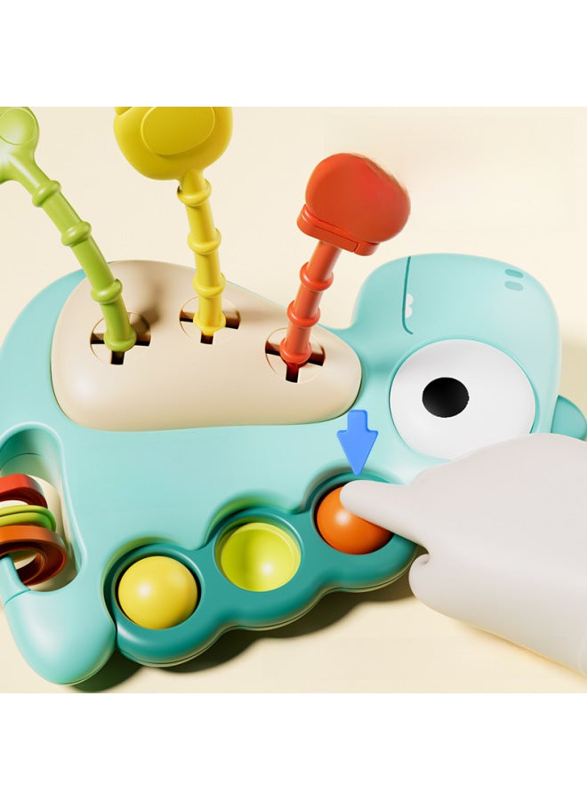 Baby Dinosaur Finger Pumping Toy Press Stretchable Early Education Animal Lala Toy-Color:6035 Space Planet Manhattan Hand Grab Ball-English Color Box (Large Quantity And Excellent Price)-190g - Image 5