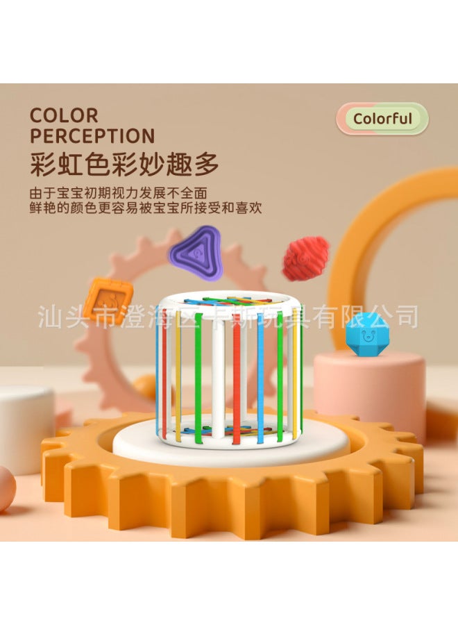 KS Children's Early Education Rainbow Cessel Game Toy Shape Color Cognitive Cessel Blocks Infant Educational Toys - Image 2