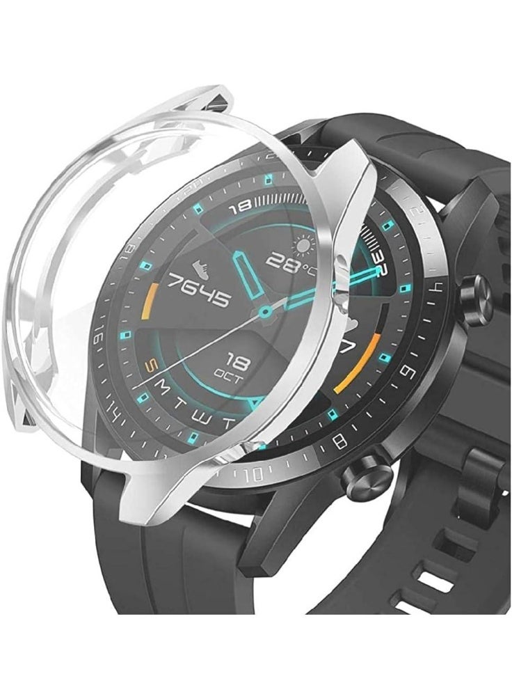 Honor Magic 2 46mm 360 Silicone Case With Full Protecion - Silver - Image 1