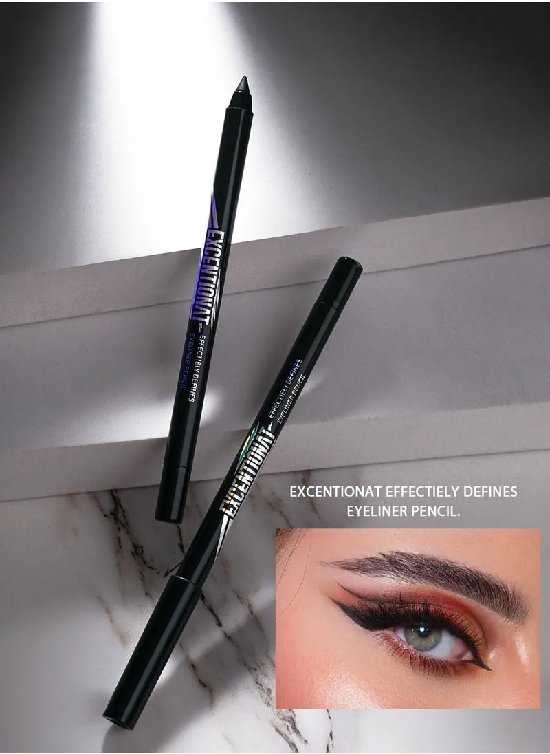GIGI ROSE Black Eyeliner Pencil Eye Liner Pen with Sharpener Semi Matte Finish Long Lasting Waterproof Quick Drying Eyeliner Pen  - Image 2