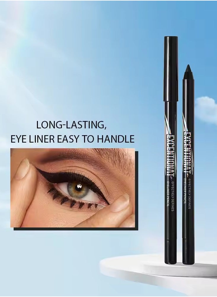 GIGI ROSE Black Eyeliner Pencil Eye Liner Pen with Sharpener Semi Matte Finish Long Lasting Waterproof Quick Drying Eyeliner Pen  - Image 3