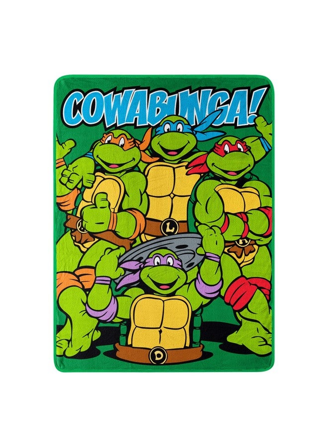 Northwest Northwest Nickelodeon Fleece Throw Blanket Teenage Mutant Ninja Turtles, Cowabunga Dudes, 46" x 60"  - Image 1