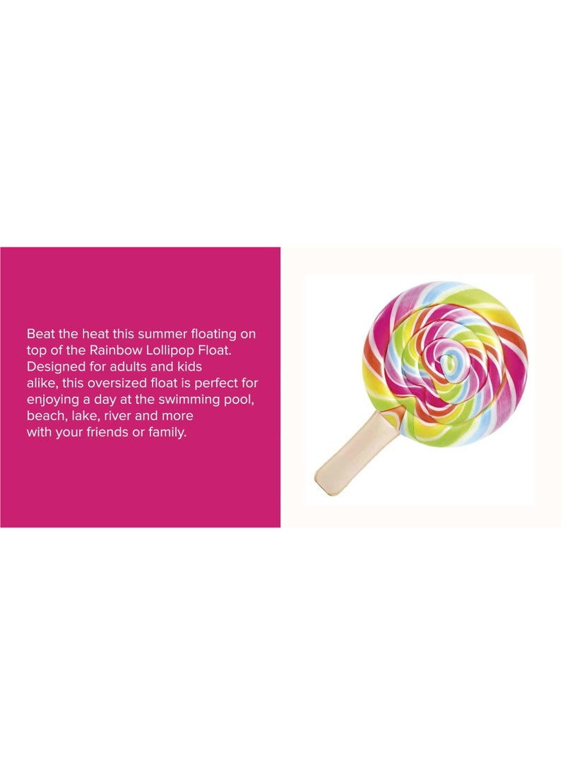Rainbow Lollipop Realistic Print Beautiful Swimming Float For Kids and Adults