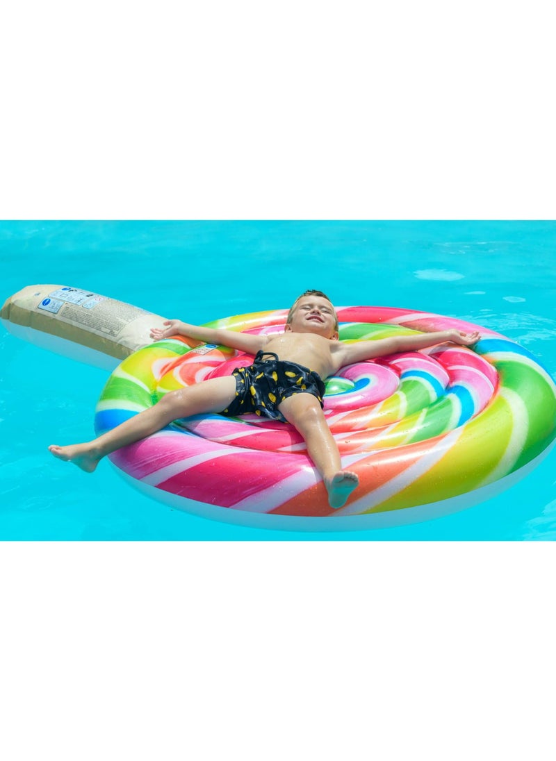 Rainbow Lollipop Realistic Print Beautiful Swimming Float For Kids and Adults