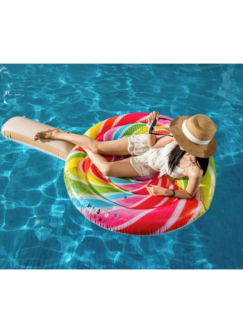Rainbow Lollipop Realistic Print Beautiful Swimming Float For Kids and Adults
