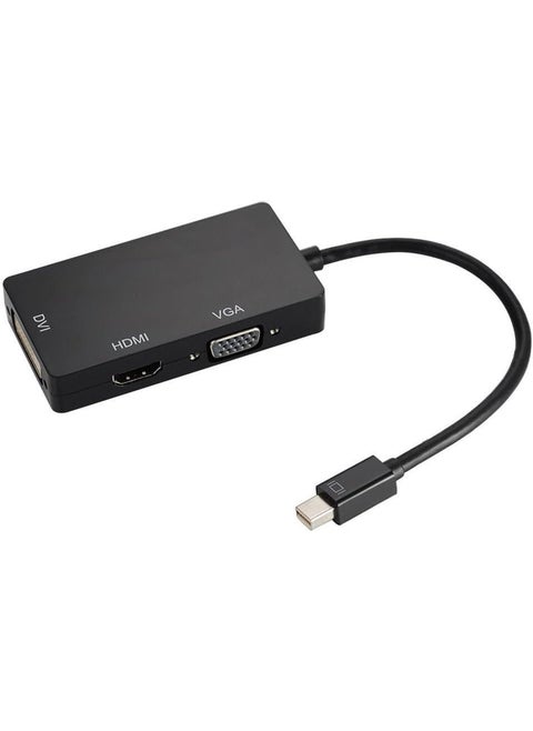 Mini DisplayPort to HDMI VGA DVI Adapter – 3-in-1 Multiport Converter for Laptop, PC & Mac
