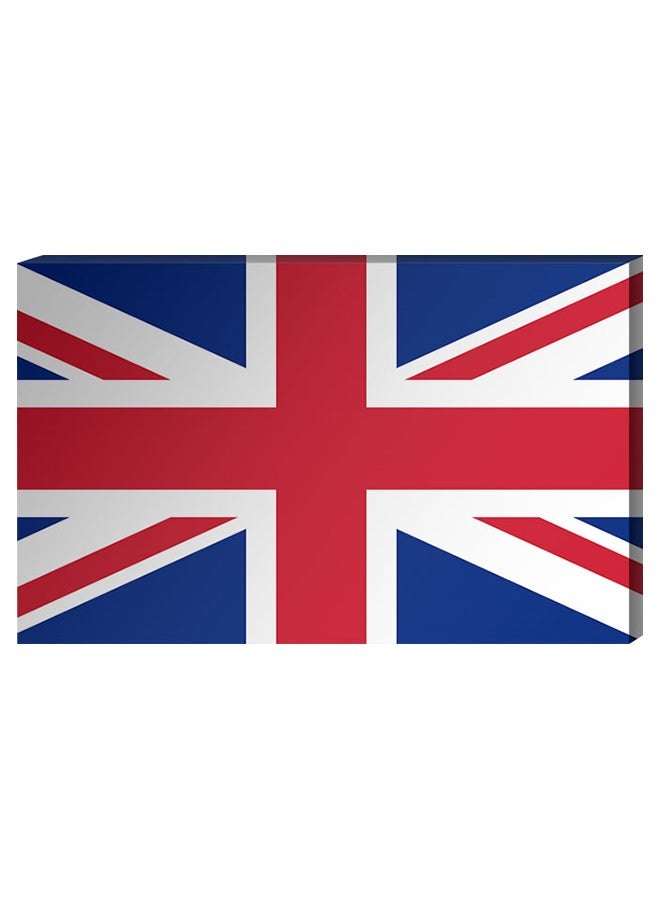 RYN British Flag Wall Decor Painting With Inner Frame Red/White/Blue 40 x 60centimeter - Image 2