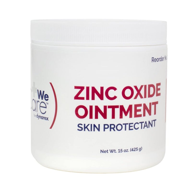 Dynarex Zinc Oxide Ointment, Soothes, Prevents, and Relieves Diaper Rash, Chaffed Skin, and Irritation, White, 1 Count - 15 oz. Jar of Ointment - Image 1