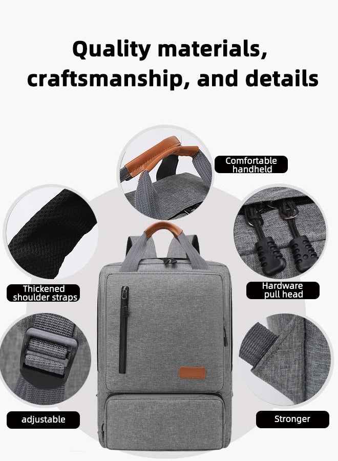 Joychic حقيبة ظهر أكسفورد للسفر للكمبيوتر المحمول مكونة من 3 قطع بنمط متين وسحاب حقيبة مدرسية مضادة للسرقة ومضادة للماء للرجال والنساء للاستخدام اليومي في المكتب في الهواء الطلق - Image 2