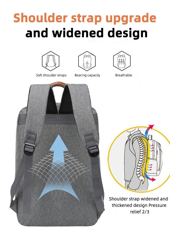 Joychic حقيبة ظهر أكسفورد للسفر للكمبيوتر المحمول مكونة من 3 قطع بنمط متين وسحاب حقيبة مدرسية مضادة للسرقة ومضادة للماء للرجال والنساء للاستخدام اليومي في المكتب في الهواء الطلق - Image 5