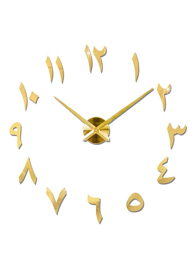 VINSOC 3D Acrylic DIY Wall Clock Large Modern Silent Timepiece Frameless Design Perfect for Living Room, Home Office Gold  - Image 2