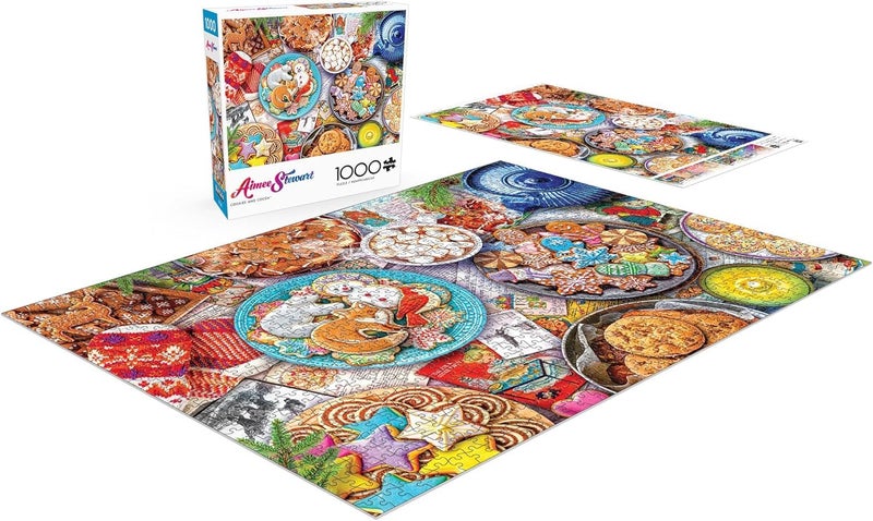 Buffalo Games - Aimee Stewart - Cookies and Cocoa - 1000 Piece Jigsaw Puzzle for Adults Challenging Puzzle Perfect for Game Nights - 1000 Piece Finished Size is 26.75 x 19.75, Large - Image 4