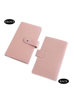 Excefore Business Card Holder, PU Leather Credit Cards Protector Business Card Book Case Organization Binder Name ID Card Holder for Men & Women, Up to 96 Cards Capacity (Pink)  - Image 4