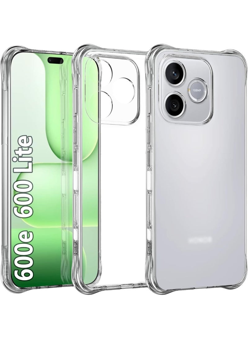 بارالونا غطاء حماية لهاتف Honor 600 Lite، مقاوم للاصفرار، مزود بـ 4 وسائد هوائية في الزوايا، غطاء TPU رفيع مقاوم للخدوش - شفاف - Image 1