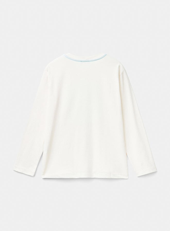 بينيتون تي شيرت للأولاد من مزيج القطن - Image 2