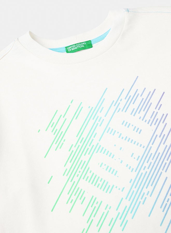 بينيتون تي شيرت للأولاد من مزيج القطن - Image 3