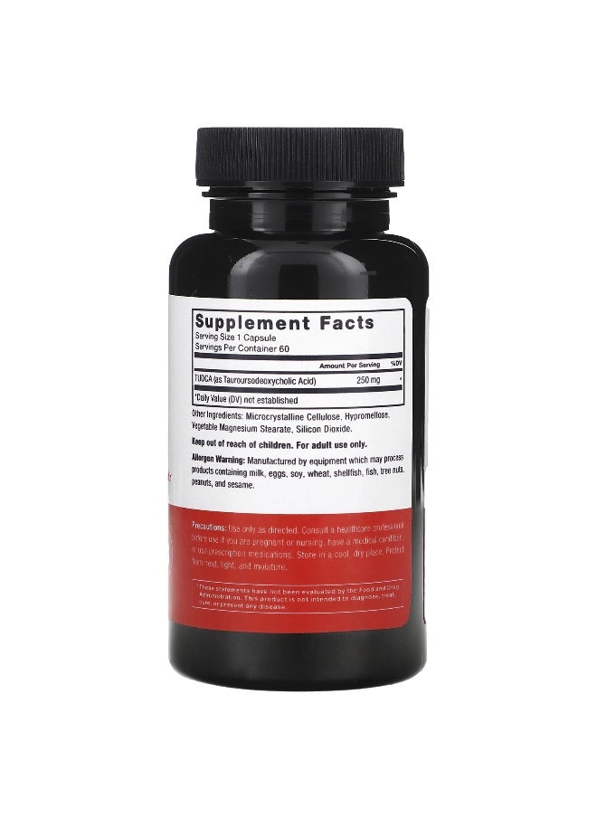 Force Factor Force Factor, Tudca , 250 mg , 60 Vegetable Capsules  - Image 2