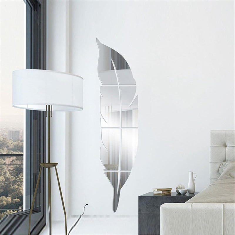 Mirror Wall Decor,5.9 x 28.3 Inch Mirror Stickers for Walls - Acrylic Decal for Kitchen Dormitory Home Locker Living Room Basement Corner Door - Image 3