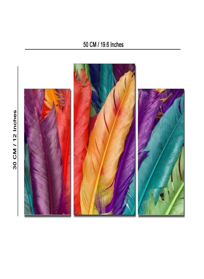 Go Hooked Wall Decor (Wood, 30 cm x 50 cm x 1 cm, Set of 3, MDF3X-19) - Image 3