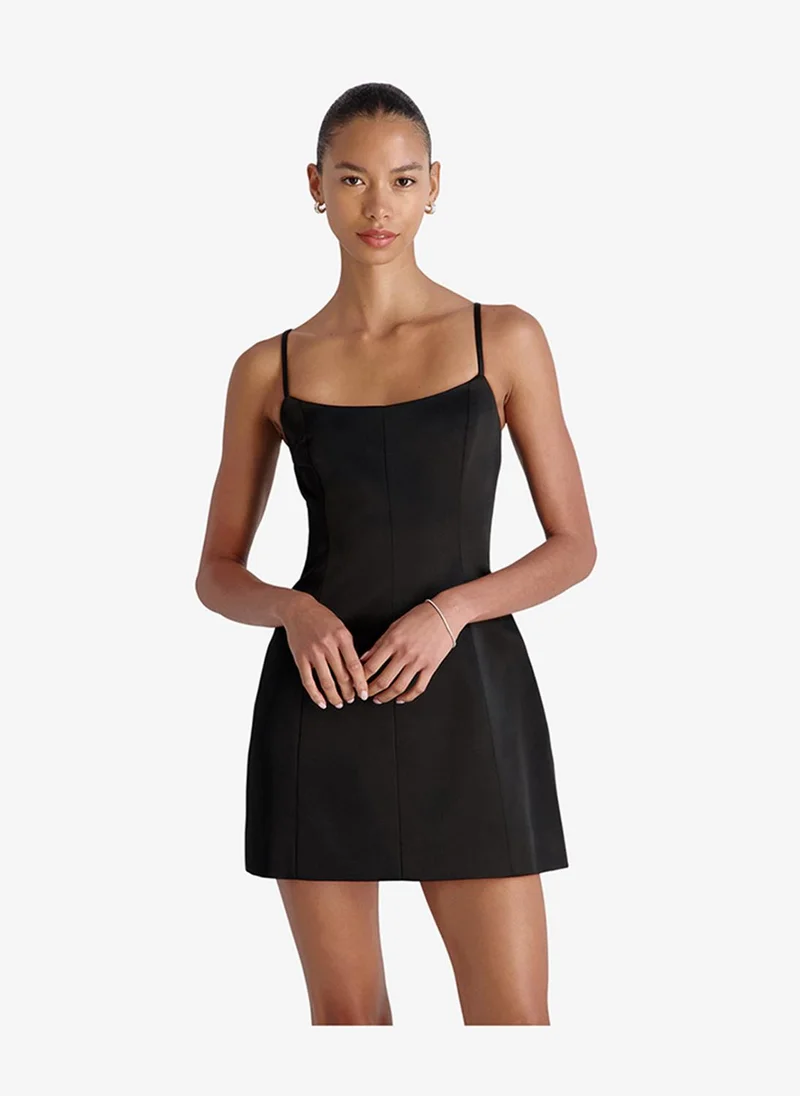 Women's Black York Satin Mini Dress