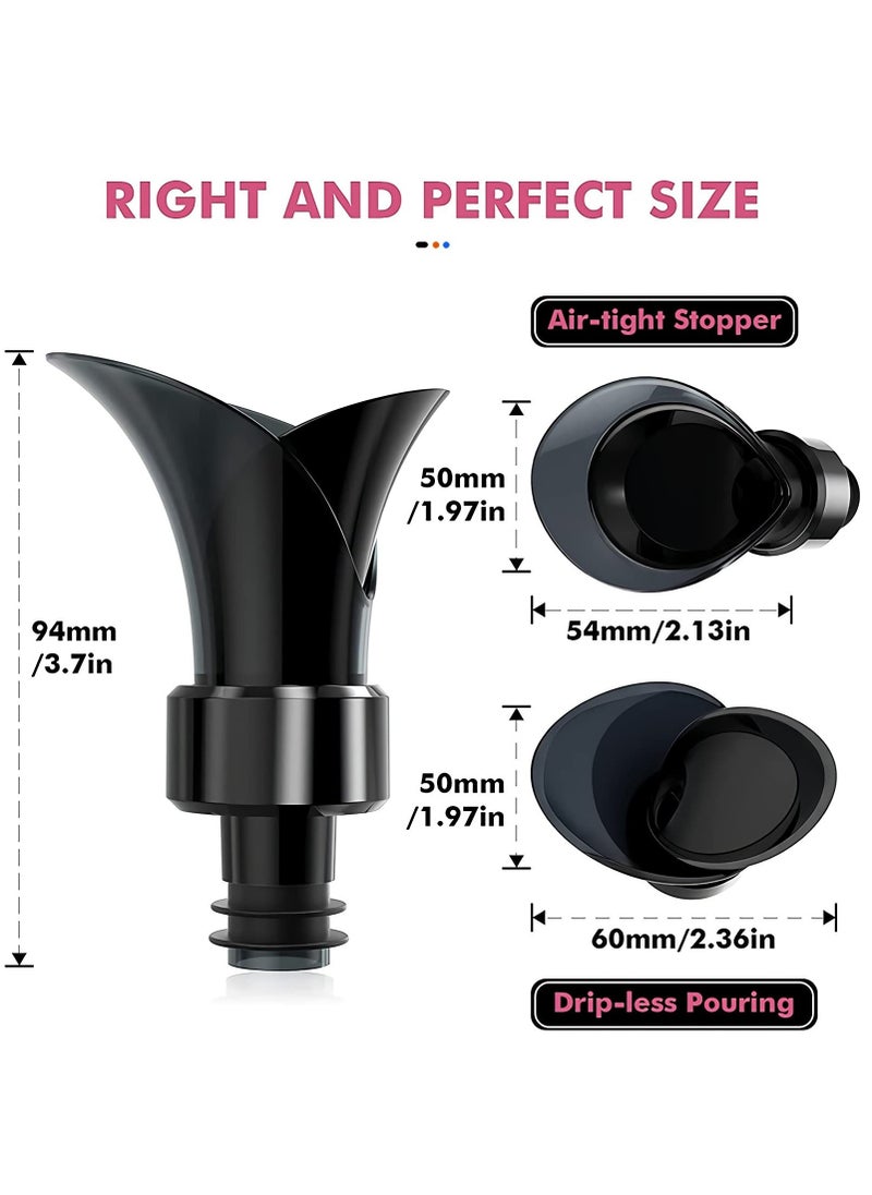 Generic 2-in-1 Wine Stopper and Pourer, Flower Wine Aerator, Silicone Bottle Pourers for Alcohol, Reusable Leakproof Wine Preserver, Perfect Wine Accessories Gift for Men and Women.  - Image 5