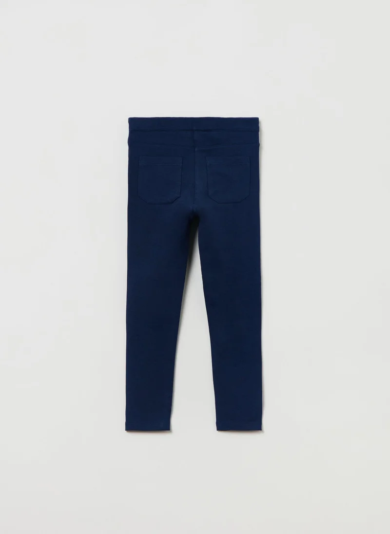 او في اس OVS Solid Colour Treggings With Pockets