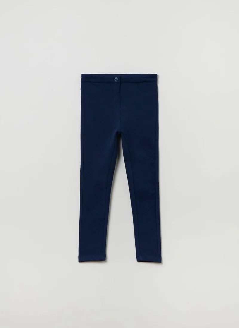 او في اس OVS Solid Colour Treggings With Pockets