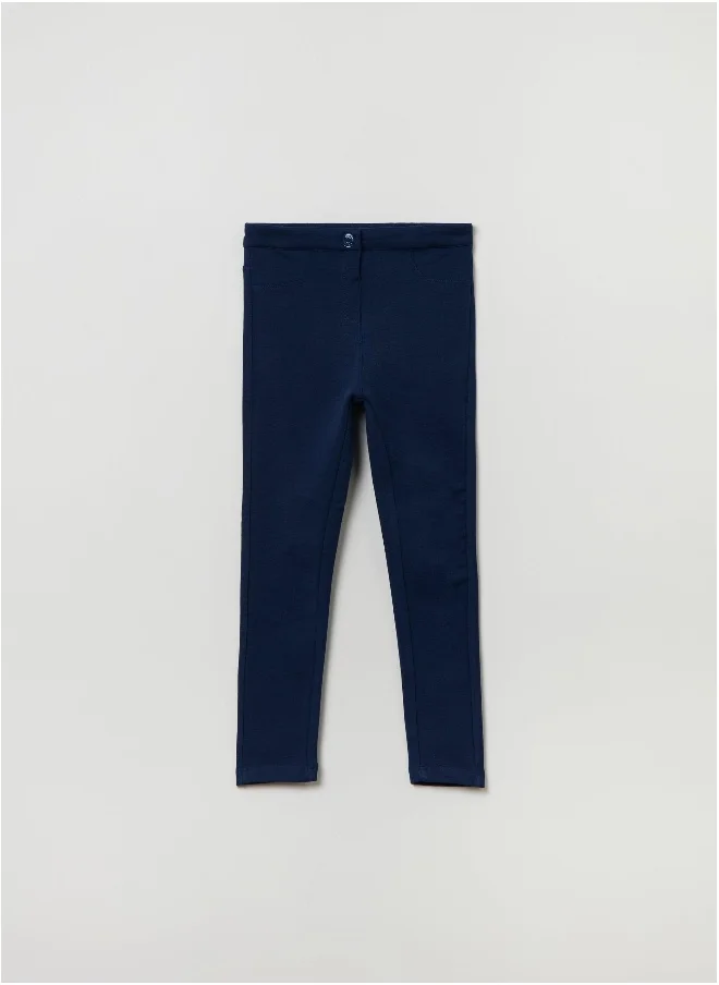 او في اس OVS Solid Colour Treggings With Pockets