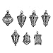 Cusdie 7Piece Lantern DND Dice SetMetal Dice with Skull Dice Bag Perfect for Tabletop RPGs Board Games Gifting and CollectingAncient Silver - Image 2