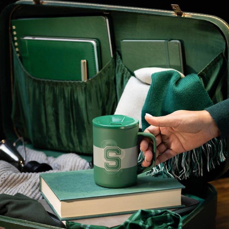 Corkcicle Harry Potter Coffee Mug - Stainless Steel Insulated Cup With Lid For Tea & Coffee - Non-Slip Silicone Base - Durable Travel Mug - Dishwasher Safe - BPA Free - Easy Grip - 16 oz - Slytherin - Image 5
