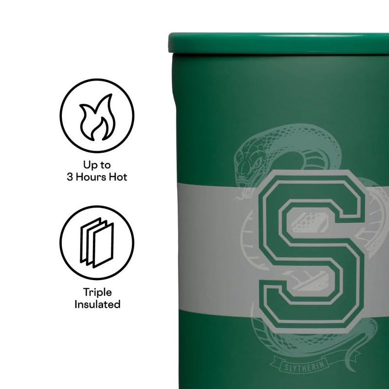 Corkcicle Harry Potter Coffee Mug - Stainless Steel Insulated Cup With Lid For Tea & Coffee - Non-Slip Silicone Base - Durable Travel Mug - Dishwasher Safe - BPA Free - Easy Grip - 16 oz - Slytherin - Image 3