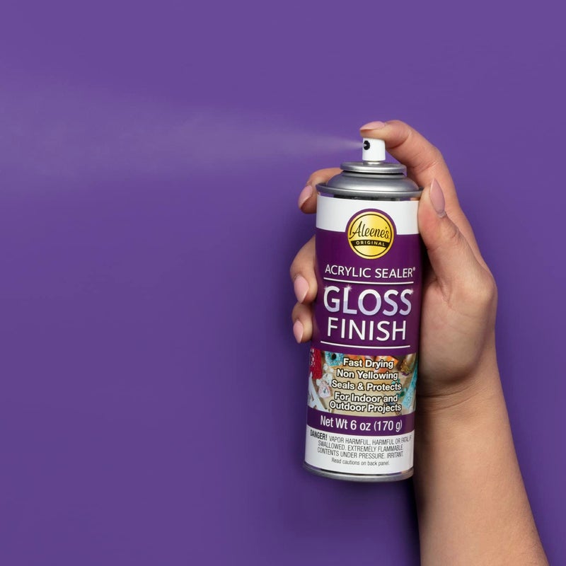 Aleene's 26412 Spray Gloss Finish, 6 Oz Acrylic Sealer, Original Version - Image 4