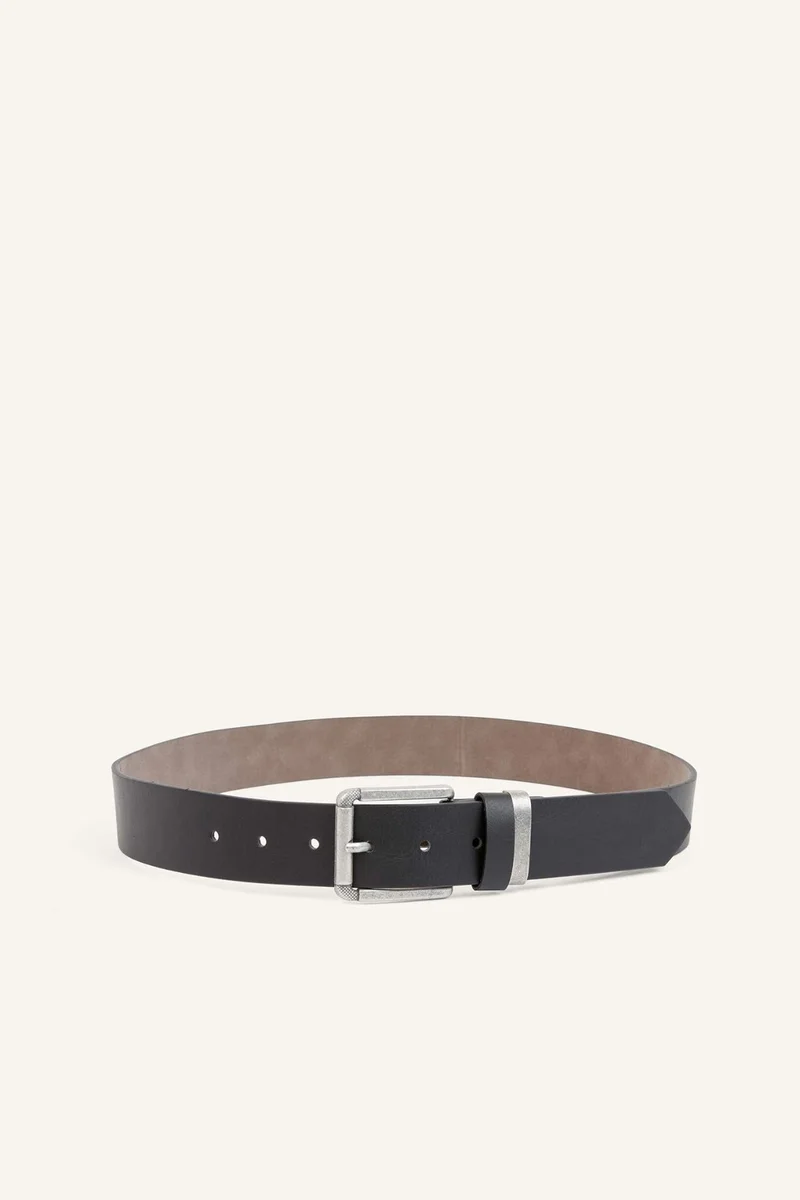 Man Rectangle Clasp Faux Leather