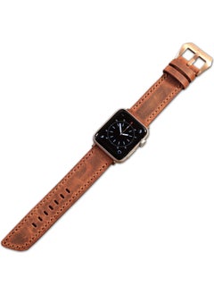 Vagave Apple Watch Compatible Crazy Leather Band with Oval End 42 44 45 mm  - Image 1