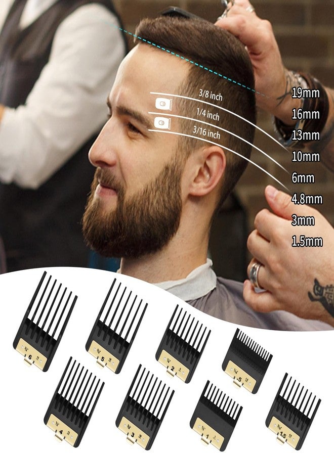 Amorka 8 Pack Premium Clipper Guards Fit for BaBylissPRO Barberology FX870, FX890, FX825, and FX673 Clippers, Replacement Guards with Metal Clip - From 1/16-3/4 inch Snap on Comb Set for Babyliss Clippers - Image 5