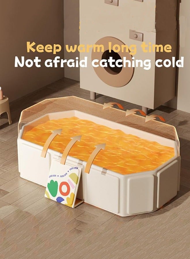 حوض استحمام أطفال قابل للطي مع قاعدة مضادة للانزلاق ونظام ثرموستاتي - من الولادة حتى 5 سنوات - مثالي للسفر والمنزل - Image 3