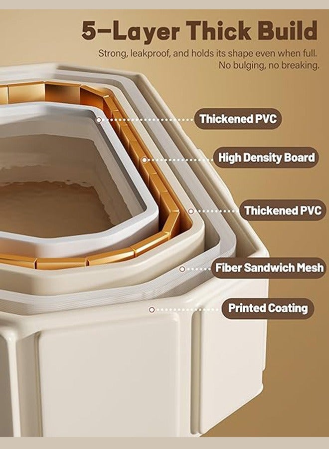 حوض استحمام أطفال قابل للطي مع قاعدة مضادة للانزلاق ونظام ثرموستاتي - من الولادة حتى 5 سنوات - مثالي للسفر والمنزل - Image 4