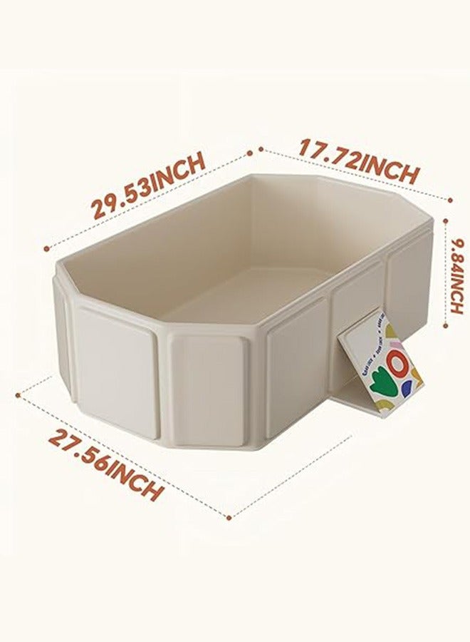 حوض استحمام أطفال قابل للطي مع قاعدة مضادة للانزلاق ونظام ثرموستاتي - من الولادة حتى 5 سنوات - مثالي للسفر والمنزل - Image 5