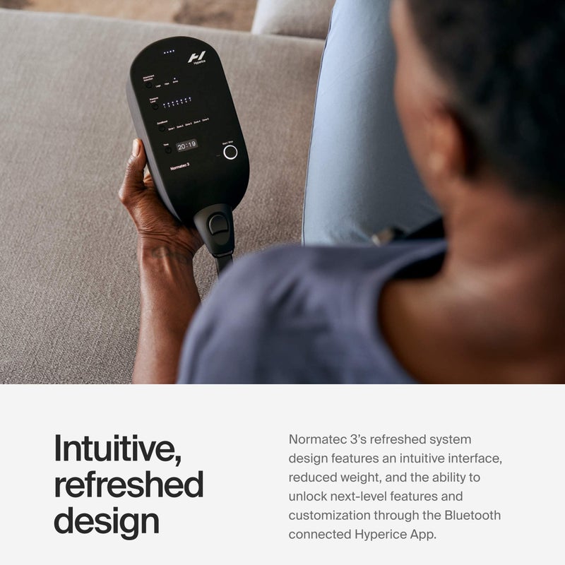 HYPERICE هايبر آيس نورماتيك 3 - نظام الاسترداد بتقنية التدليك الديناميكي بالضغط الحاصل على براءة اختراع (نورماتيك 3 حجم قياسي للأرجل) معتمد من FSA-HSA - Image 5